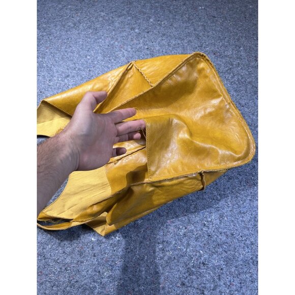 Faux Leather Brown Lrg Oversized Satchel Tote Bag H15"xW13"xD11" Strap Drop 11" - Picture 7 of 8